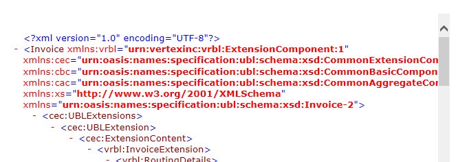 SAP zobrazení zdrojového UBL XML se stromovou strukturou